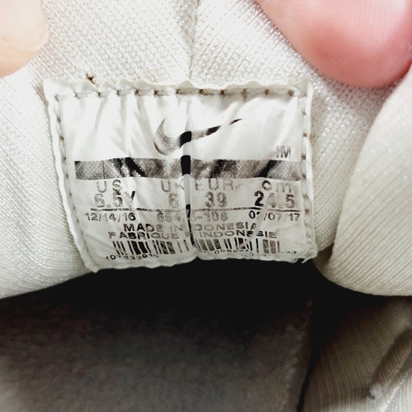 Nike Huarache Run White Metallic Silver Lace Up Athletic Sneakers B442 - Picture 8 of 9